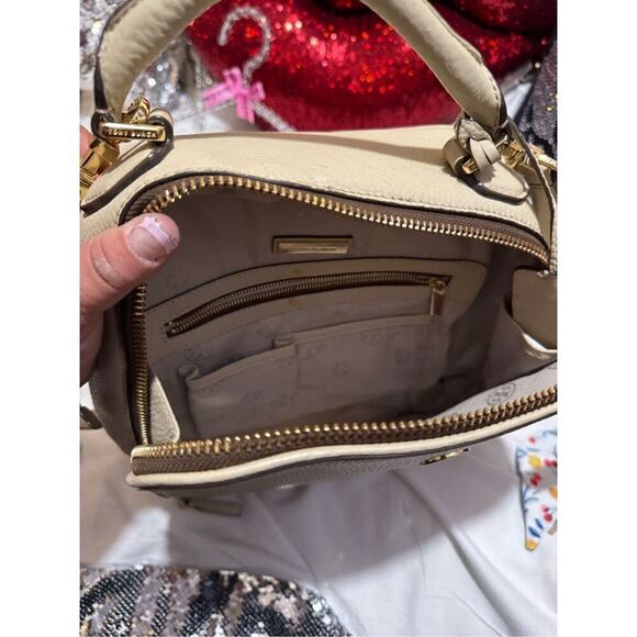 Tory Burch tan leaTher convertible square box backpack bag satchel - Picture 4 of 13